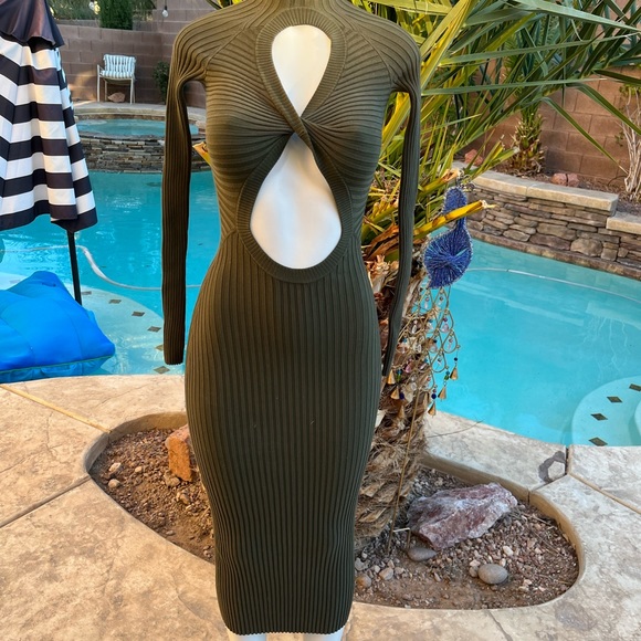 NEW Dion Lee Ribbed Knit Reversible Dress - Picture 4 of 13